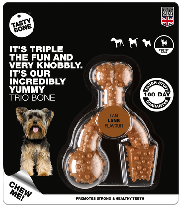 TastyBone Nylon Trio Toy Dog - Lamb